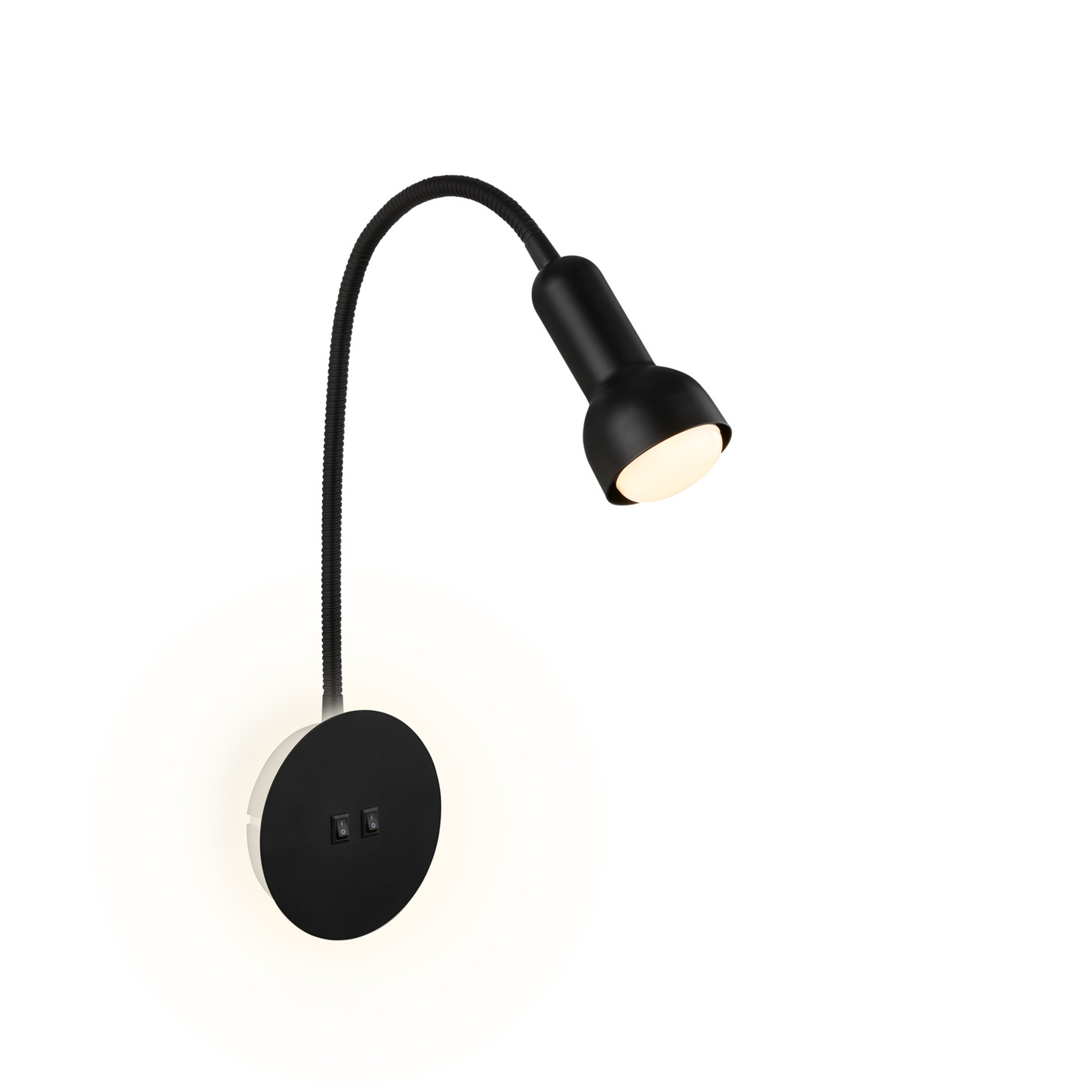 LED nástěnné světlo 2178015 Double-Switch, černá