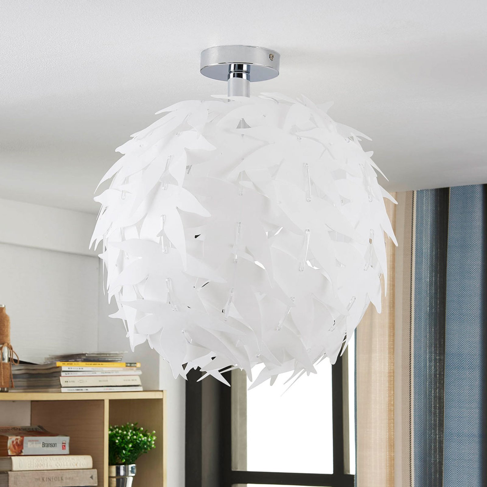 Corin - witte plafondlamp in trendy look