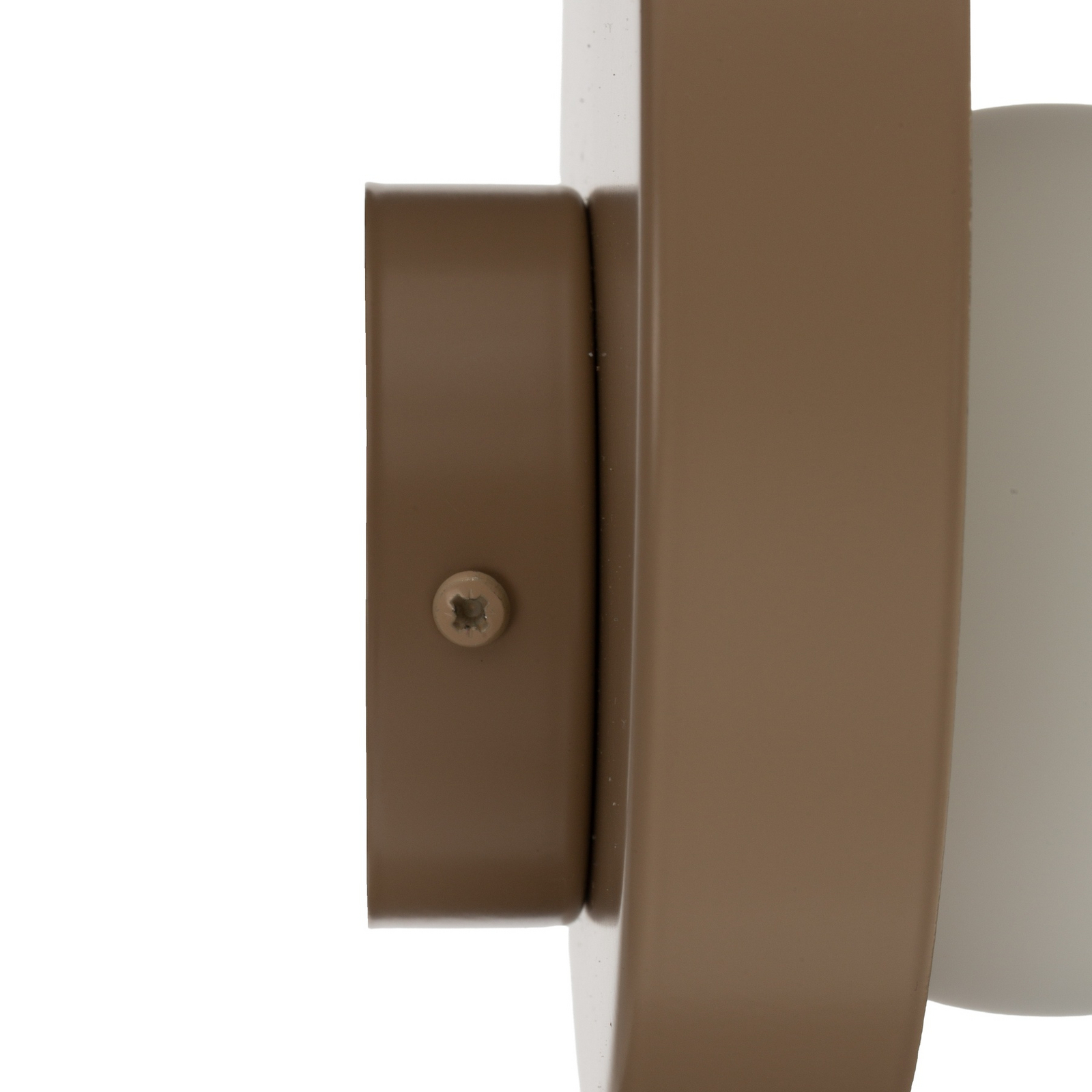 Vägglampa Kido K1, beige, stål/glas, Ø 20 cm