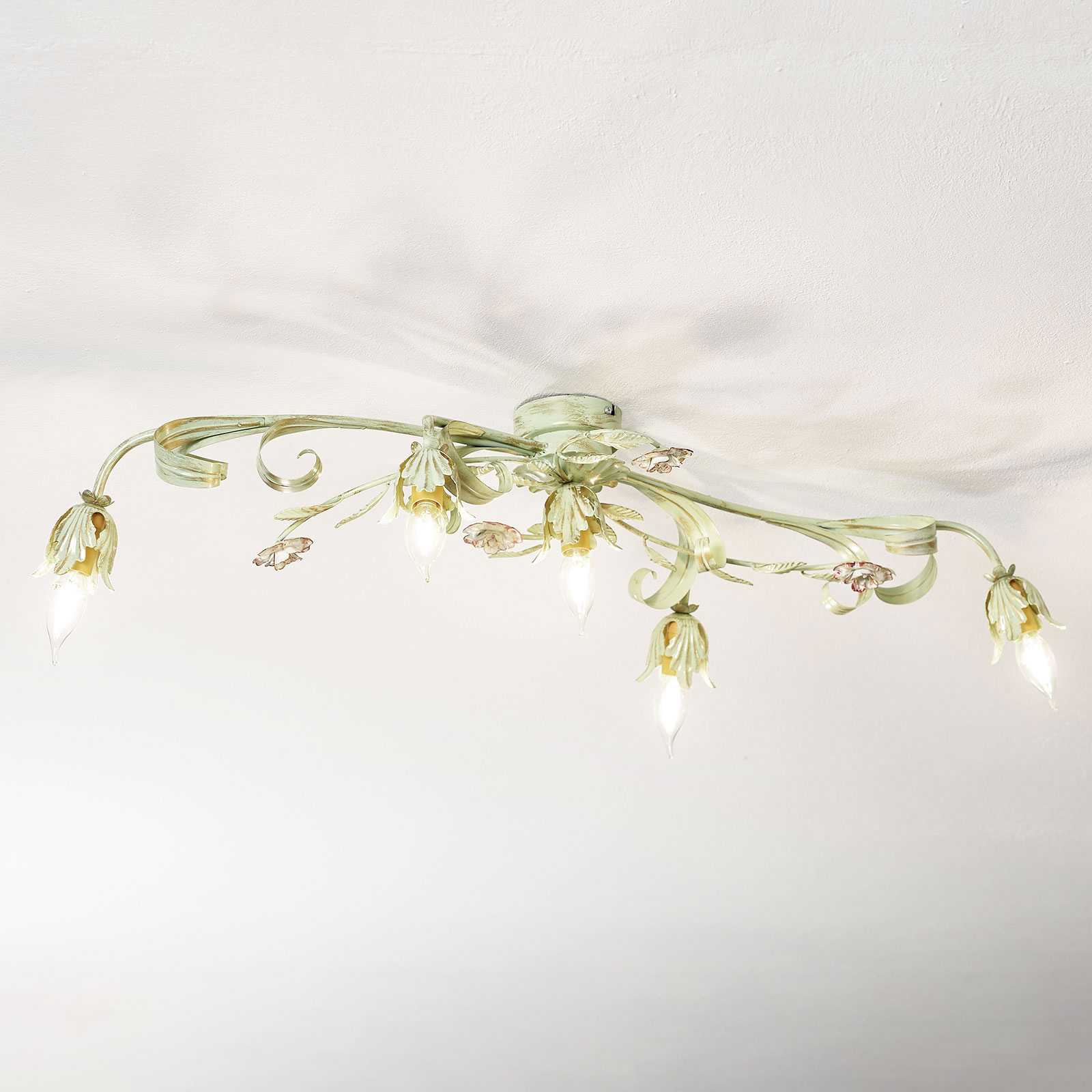 Lámpara de techo Tulipe florentina, 5 luces