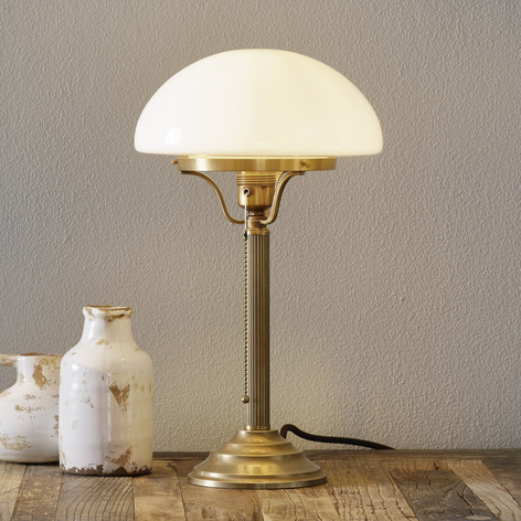 Klasyczna lampa stołowa HARI z mosiądzu