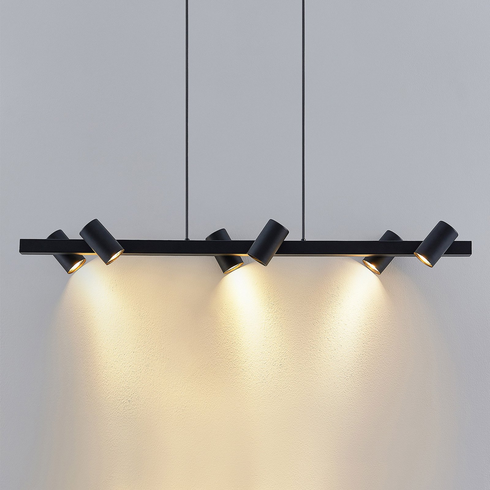 Lindby Savoli hanging light, long, black