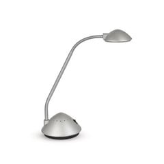 Lampa stołowa LED MAULarc, srebrna, wysokość 38 cm, elastyczna