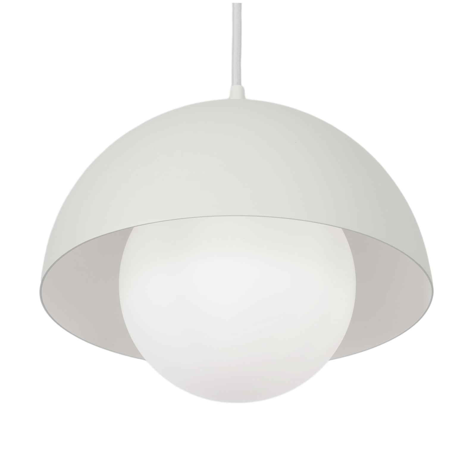 Żyrandol Nola Hide, biały, Ø 22 cm, aluminium/szkło, E14 Żyrandol Nola Hide, biały, Ø 22 cm, aluminium/szkło, E14