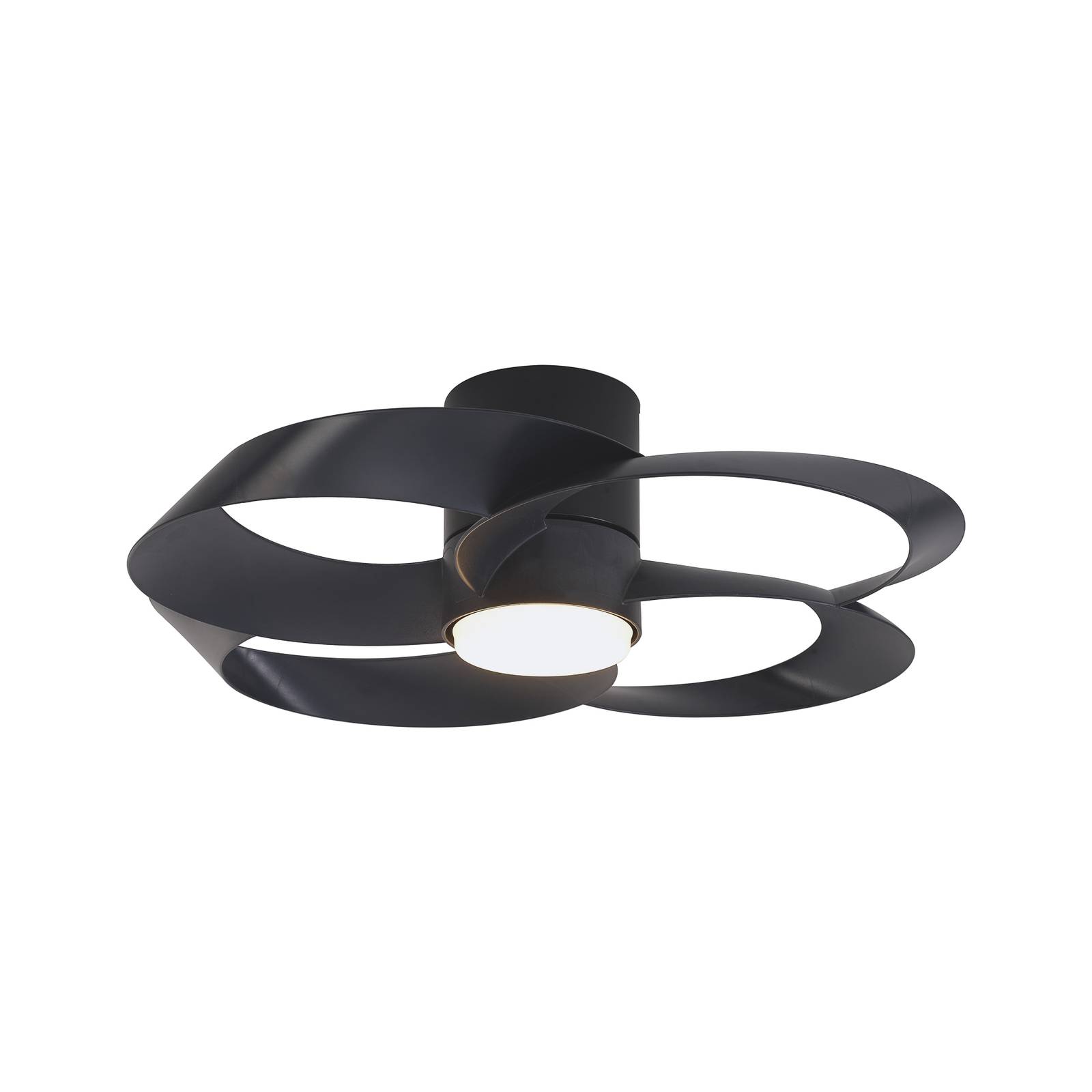 LED-Deckenventilator Rose schwarz DC-Motor leise Ø 65 cm CCT