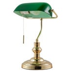 Milenka Asztali Lámpa Polished Brass/Green - Lindby