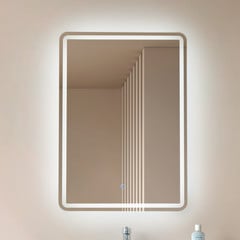 Lucande LED tükör Celestiel, szögletes, fűthető, CCT, 70 cm