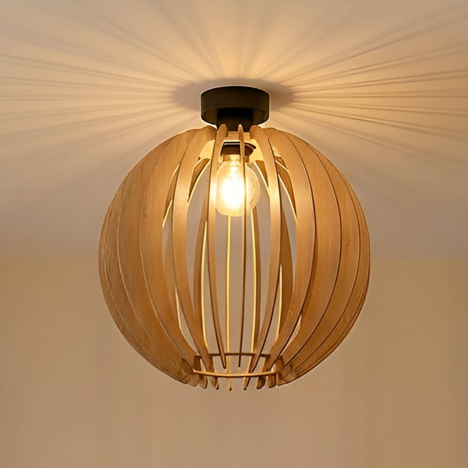 Deckenleuchte Clay, Ø 40 cm, Birkensperrholz, E27 günstig online kaufen