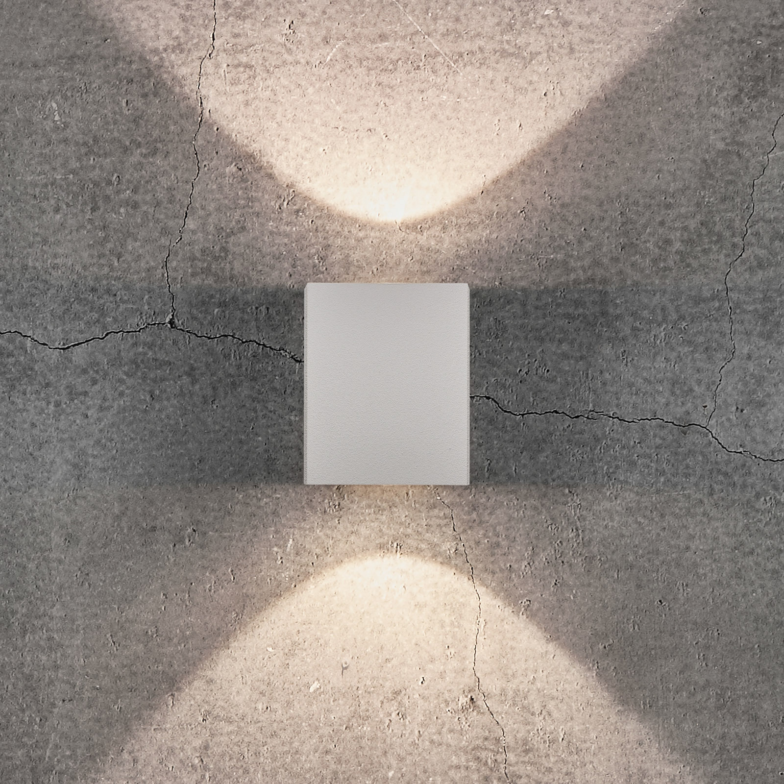 Canto Kubi 2 LED outdoor wall light, 10 cm, white