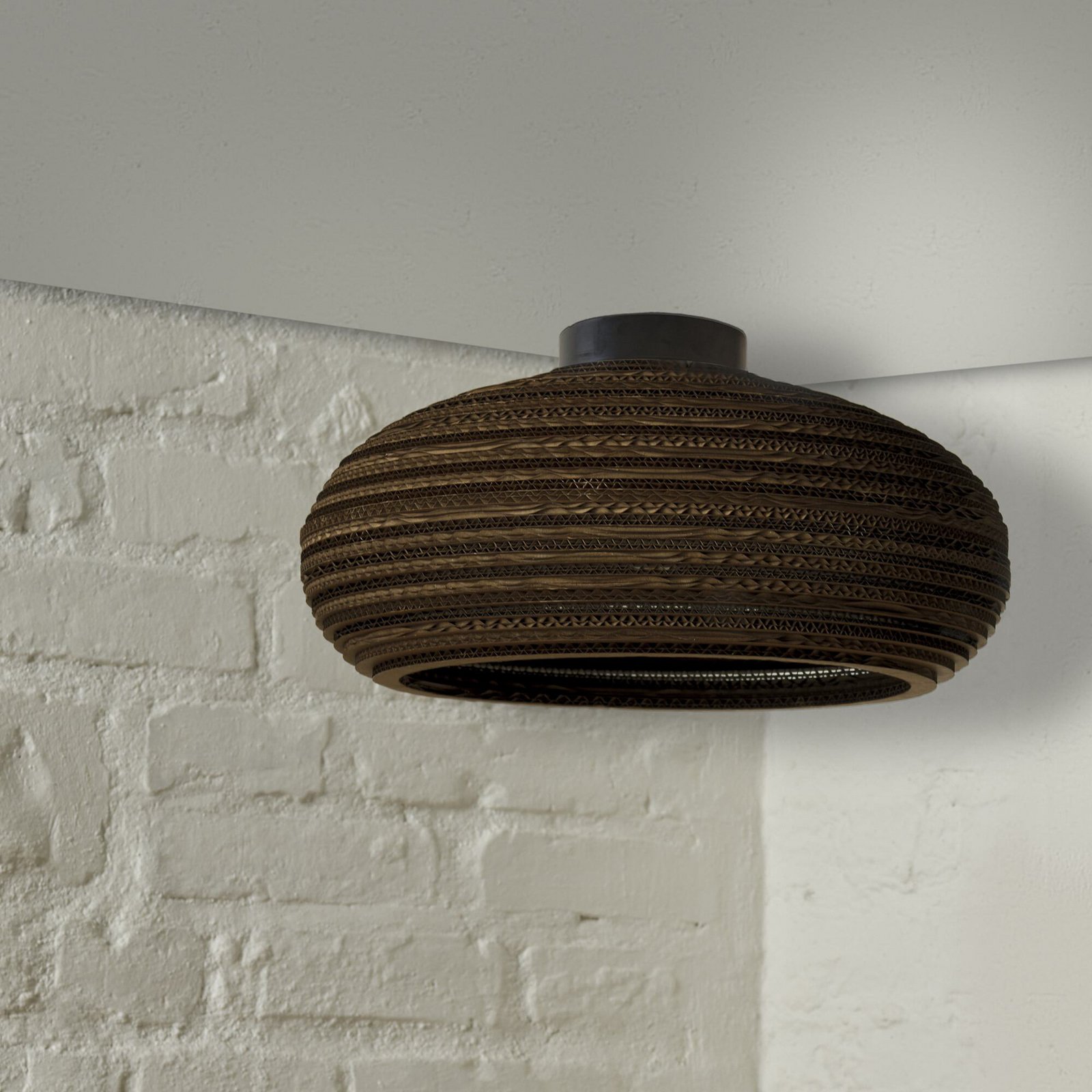 Lampa sufitowa OSRAM DROP, brązowa, Ø 40 cm, tektura falista, E27