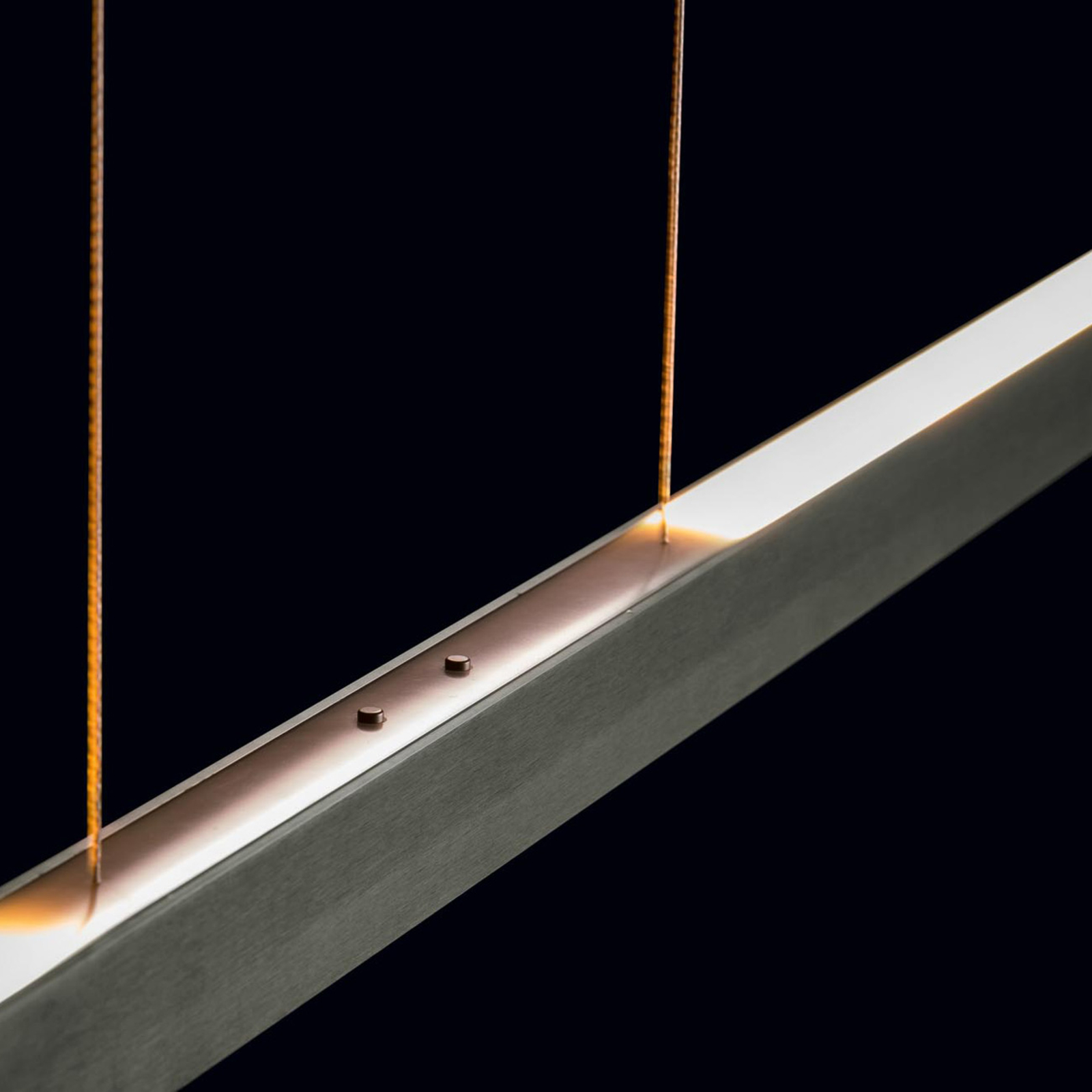 Holtkötter Xena S LED hanging light 120cm platinum, for Living / Dining Room, aluminium, 42 W, energy efficiency: A+, L: 120 cm