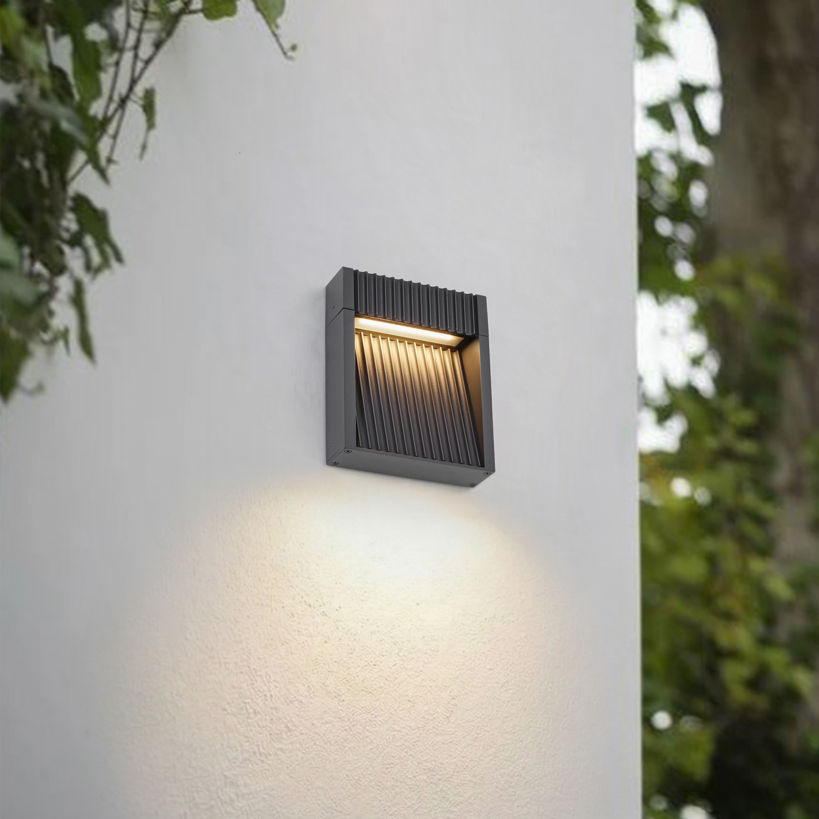 Tavion LED vonkajšie nástenné svietidlo, antracitová farba, IP65, 16 cm -