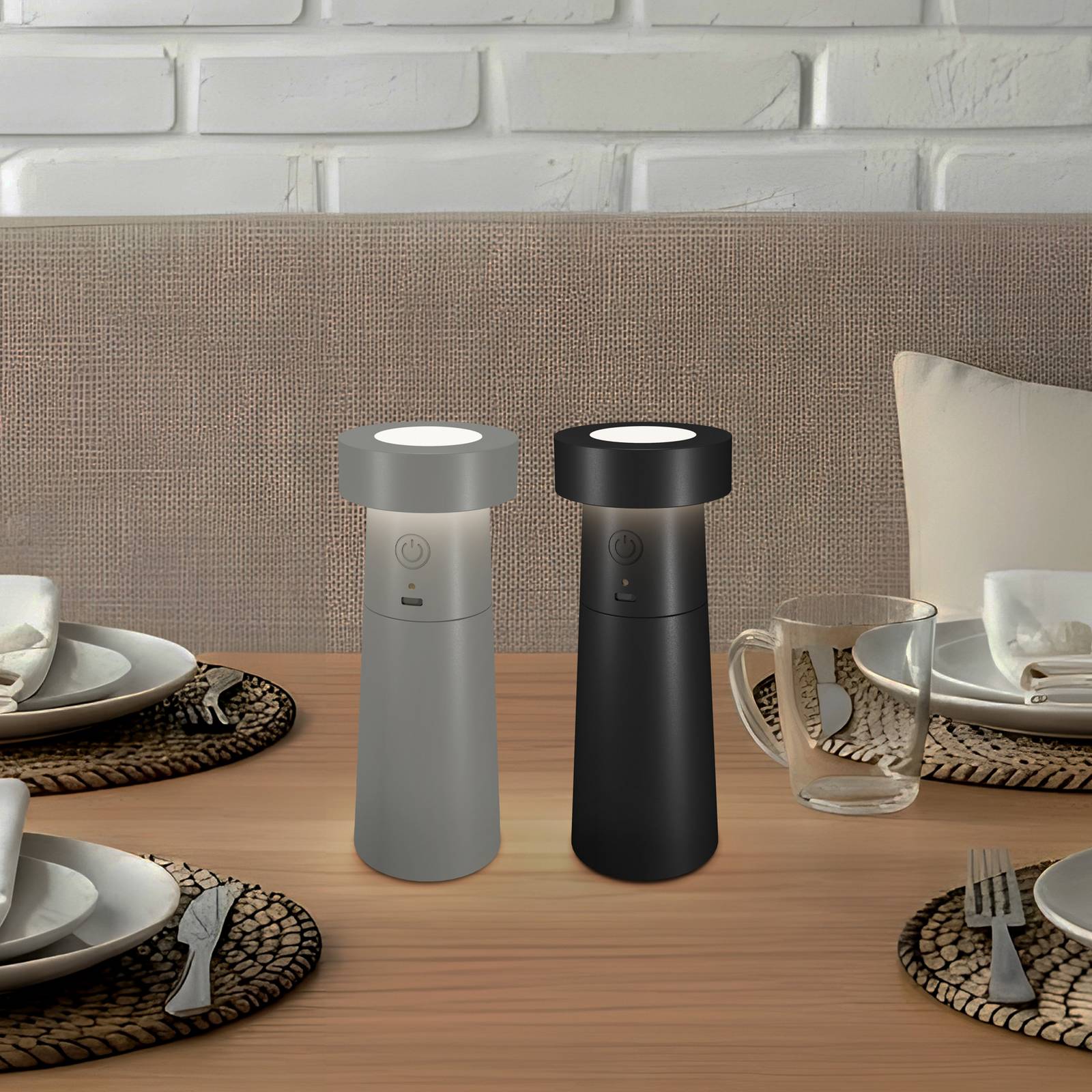 Lucande LED-Salz- und Pfefferstreuer Salt & Pepper, 2er-Set günstig online kaufen