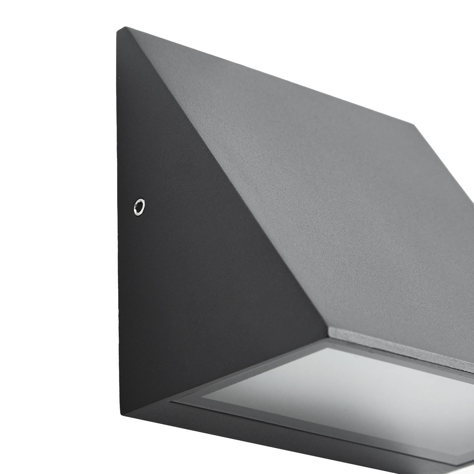 Lindby kinkiet zewnętrzny LED Triava, czarny, aluminium, IP65