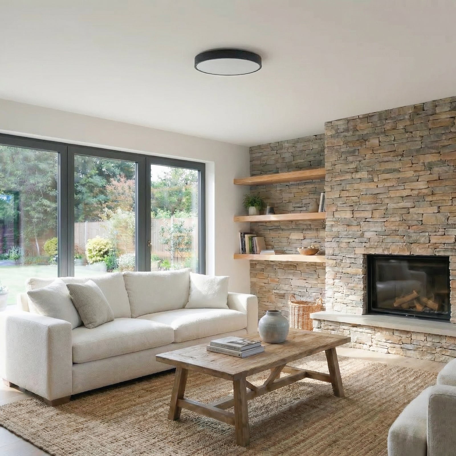 Lindby Smart plafonnier LED Innes noir 38 cm RVB CCT Tuya Lindby Smart plafonnier LED Innes noir 38 cm RVB CCT Tuya