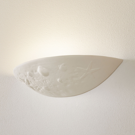 Keramikvägglampa Delia - maritimt motiv