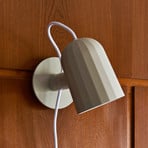 HAY Noc wall light, beige, UK plug, aluminium, adjustable