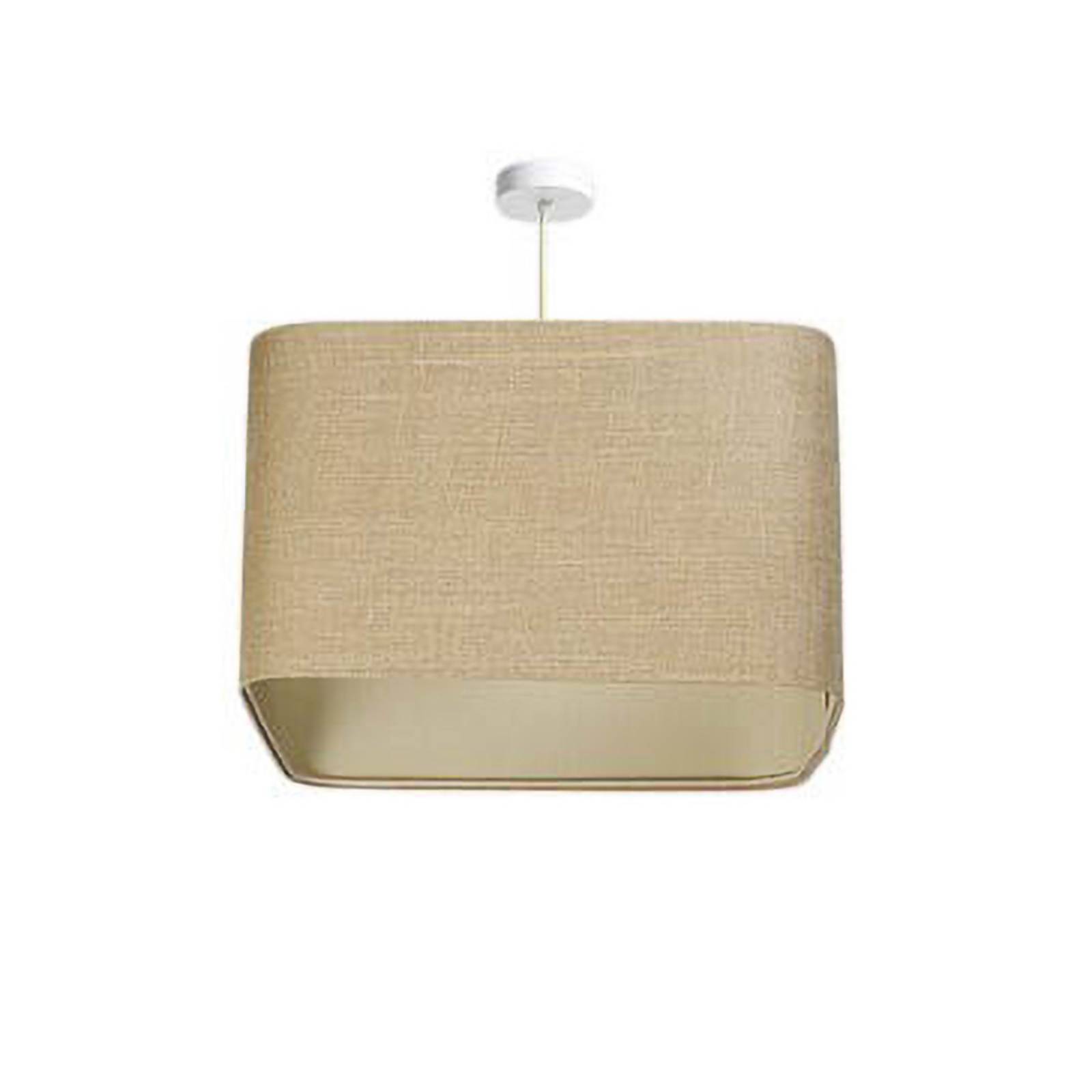 Hängeleuchte Kwadro, beige, 40 x 40 cm, Jutestoff