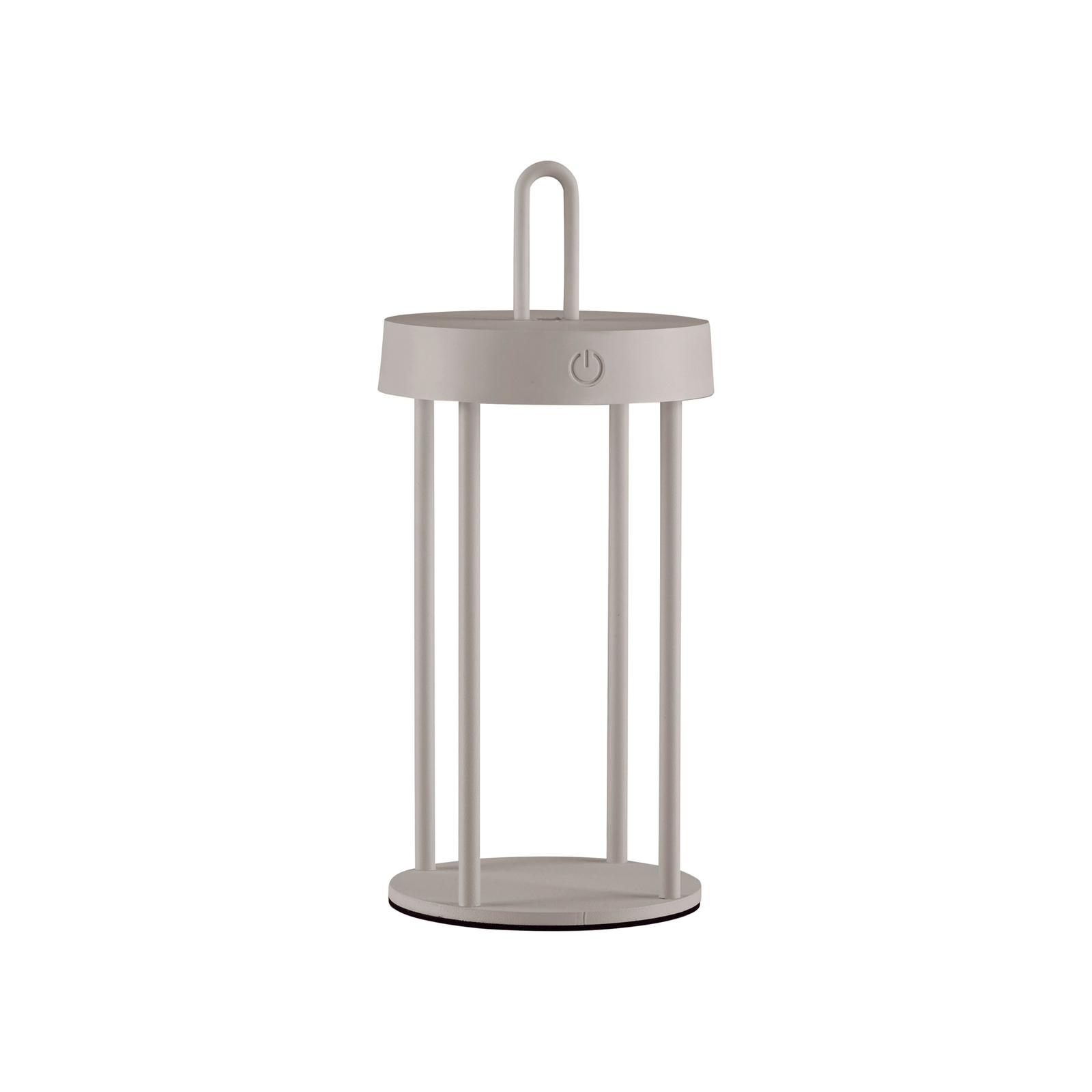 JUST LIGHT. LED-bordlampe Anselm gråbeige 28 cm jern