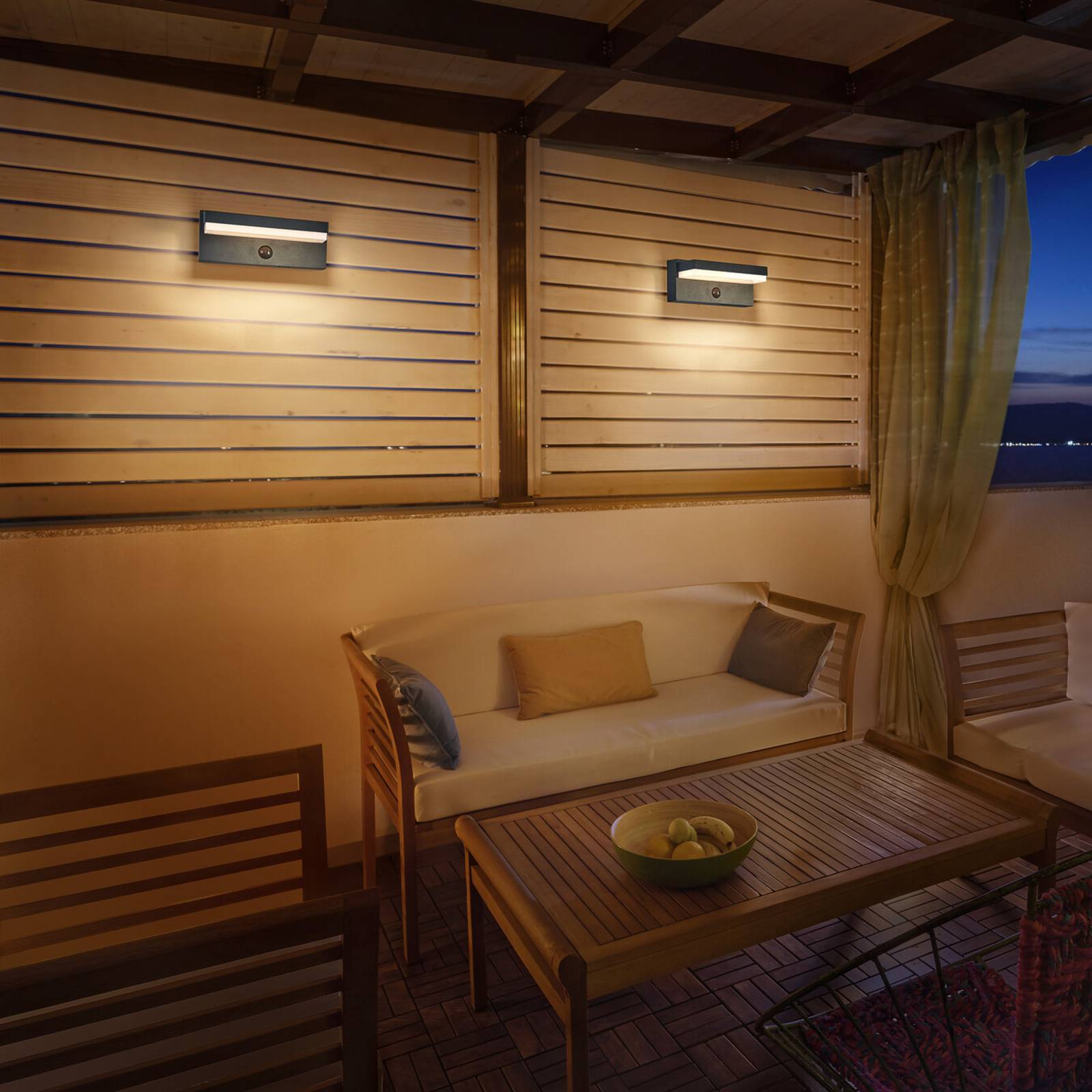 Applique murale OSRAM ENDURA STYLE ROBUST, grise, capteur IP54 USB