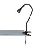 Lampă cu clemă LED Nox, negru cu braț flexibil