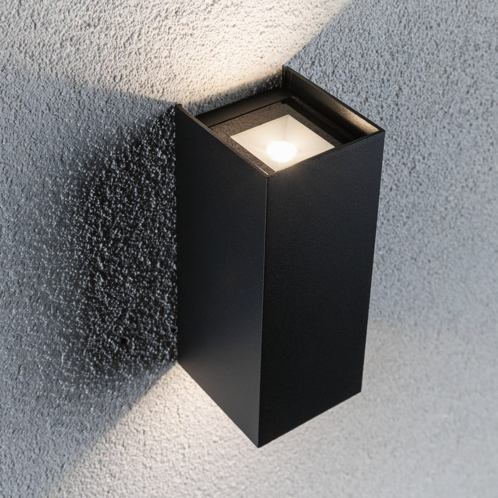 Paulmann Flame wall lamp 2-bulb 15.5 cm anthracite