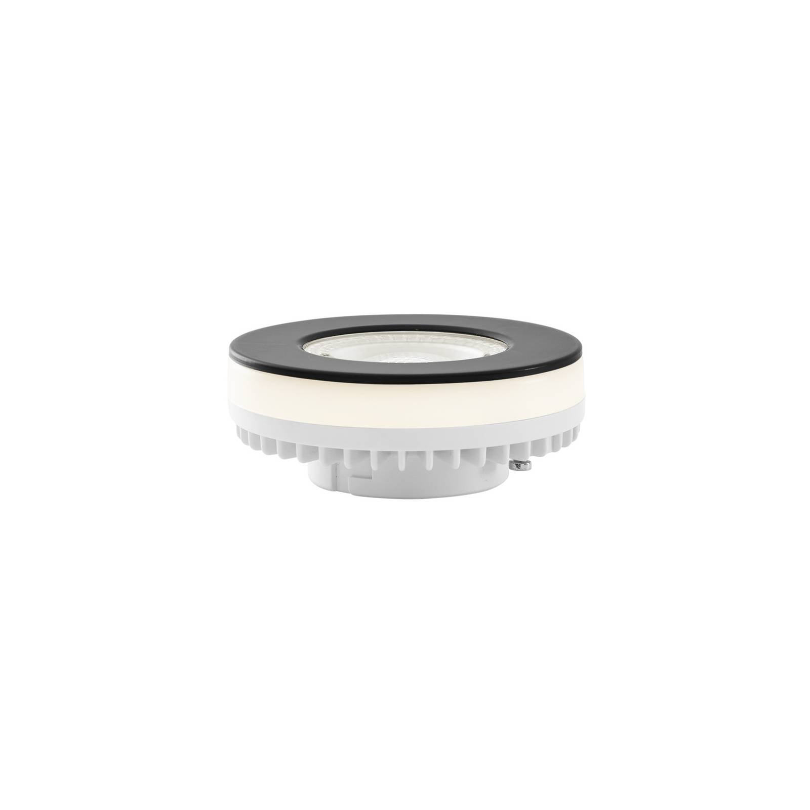 Lindby LED-Lampe, GX53, 4,8W, schwarz, 4.000 K, 7,5 x 3 cm