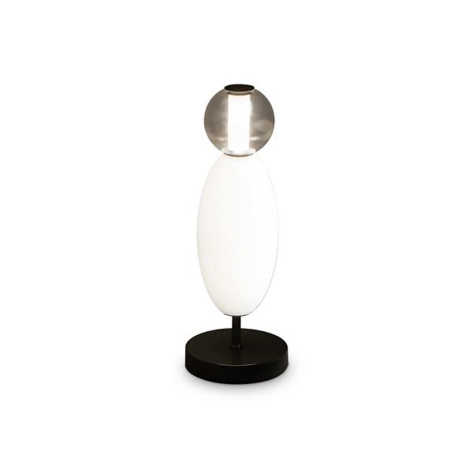 Ideal Lux Lampada LED da tavolo Lumiere, vetro opalino/grigio, altezza 50
