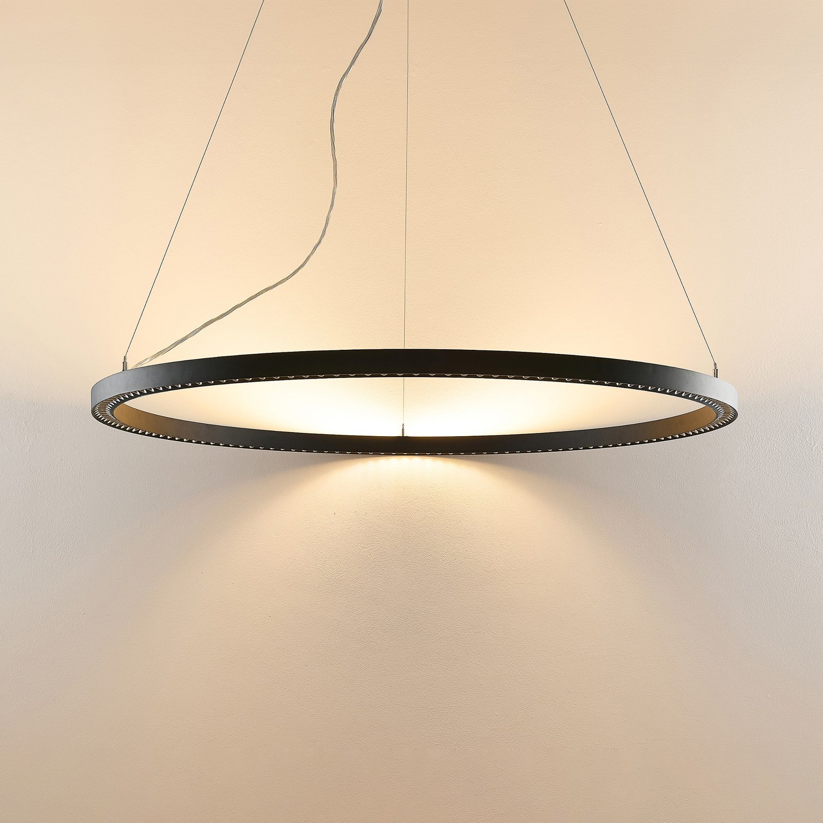 Molto Luce LED-hengelampe Perfora Pro, svart, Ø 120,5 cm