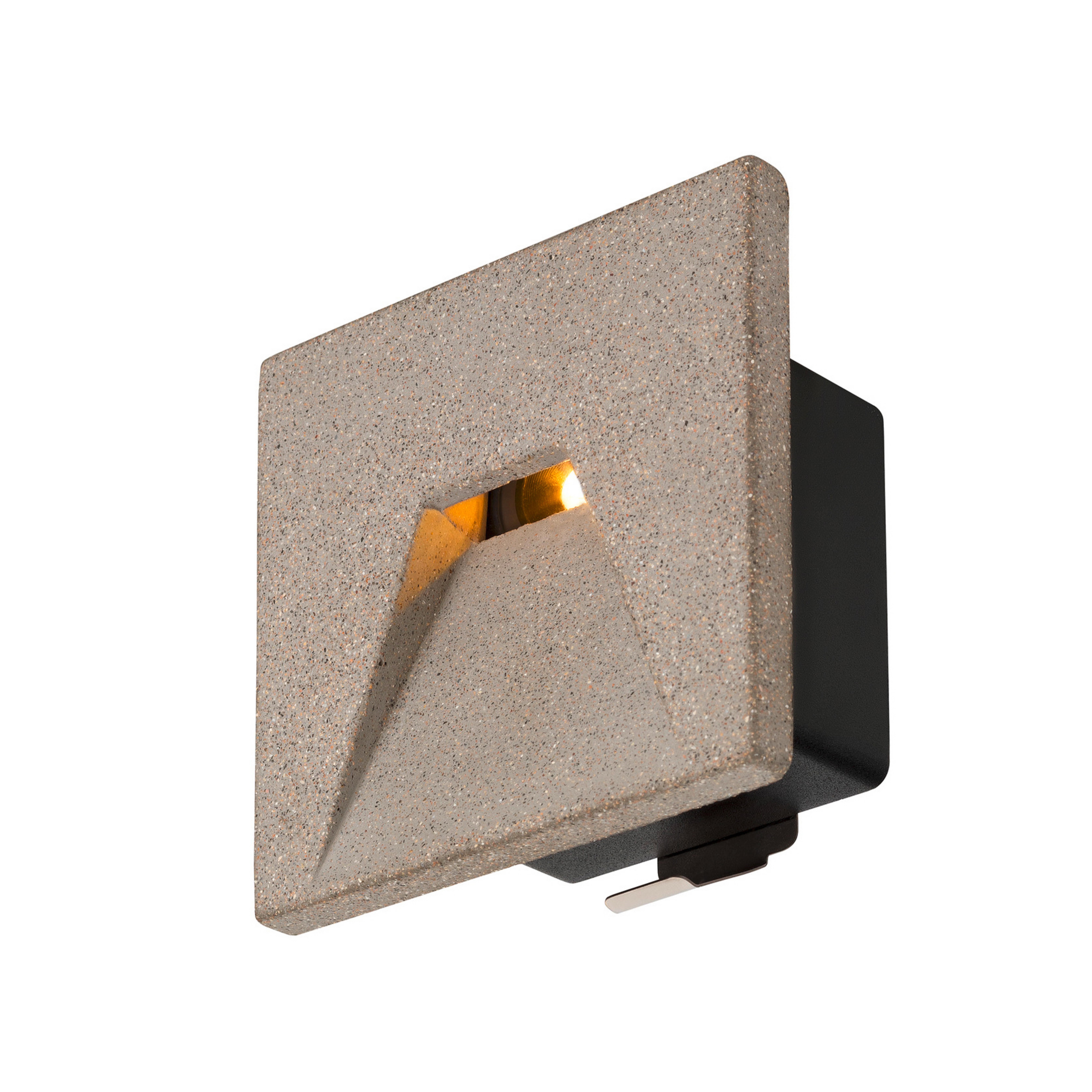 Applique murale encastrable LED Concreto, large, IP65, gris clair - SLV