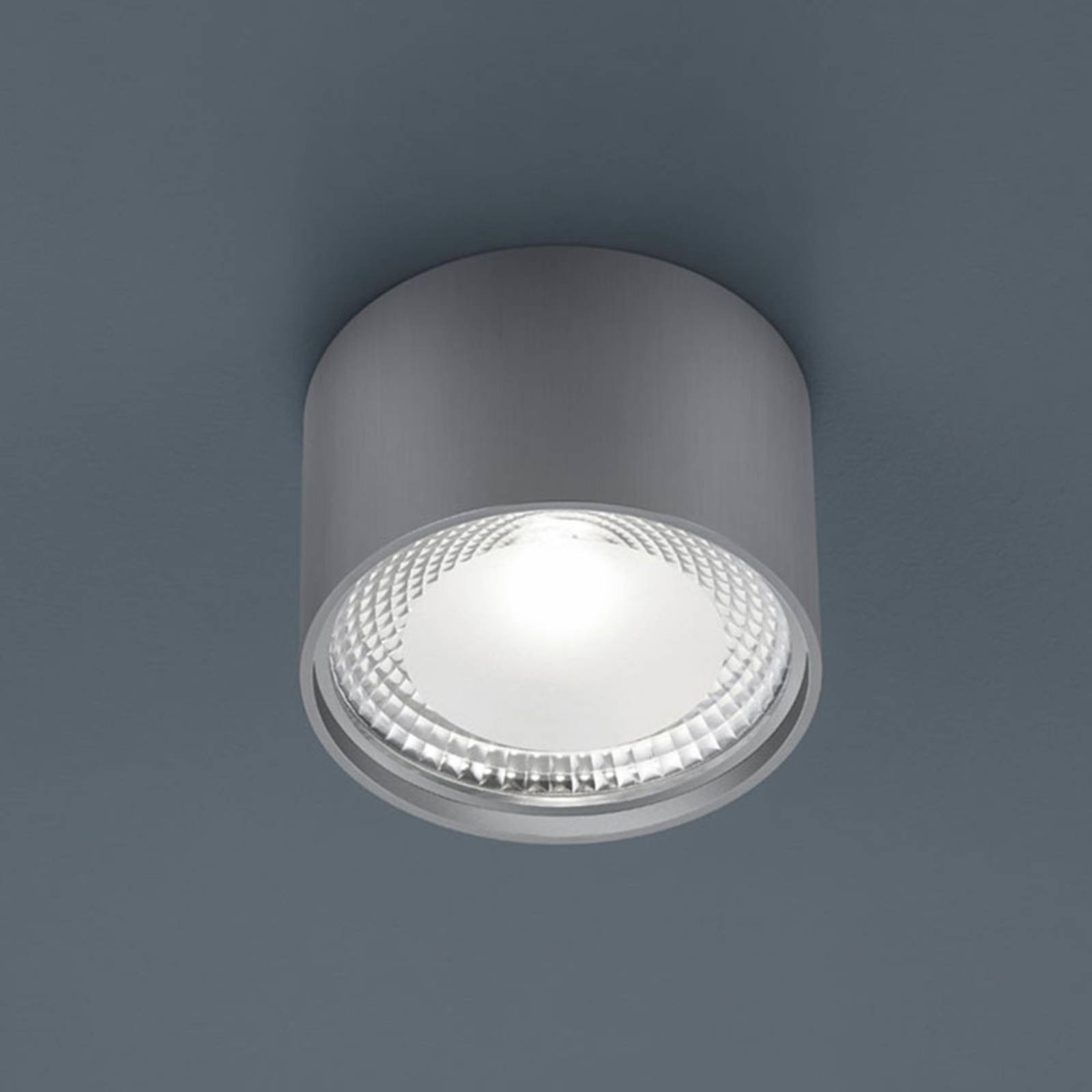 Helestra Kari lampa sufitowa LED, okrągła, nikiel