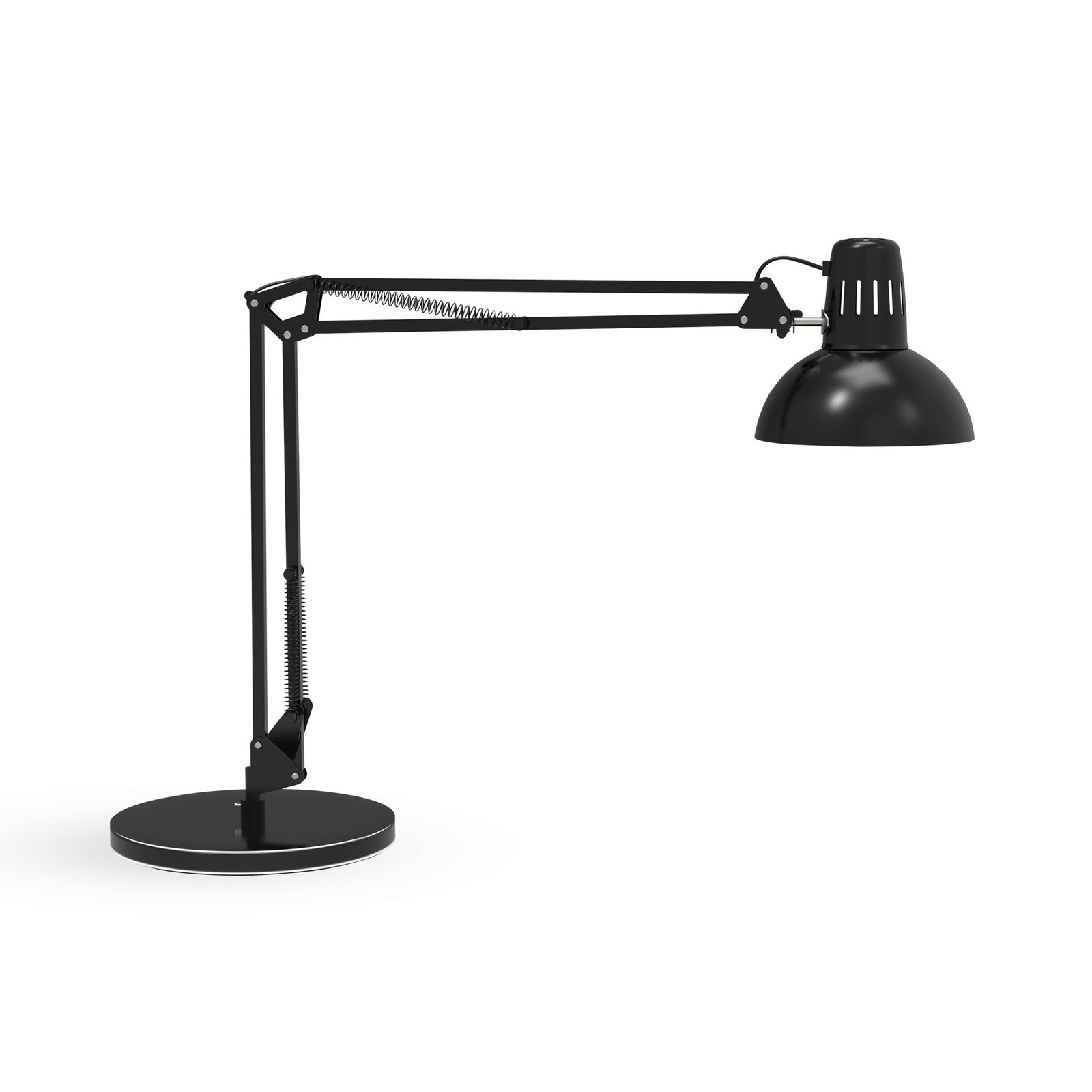 Candeeiro de secretária LED MAULstudy, preto, aço, 49 cm, E27
