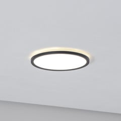 Panel LED Aqua, Ø 30 cm, negro, metal/plástico, CCT atenuable