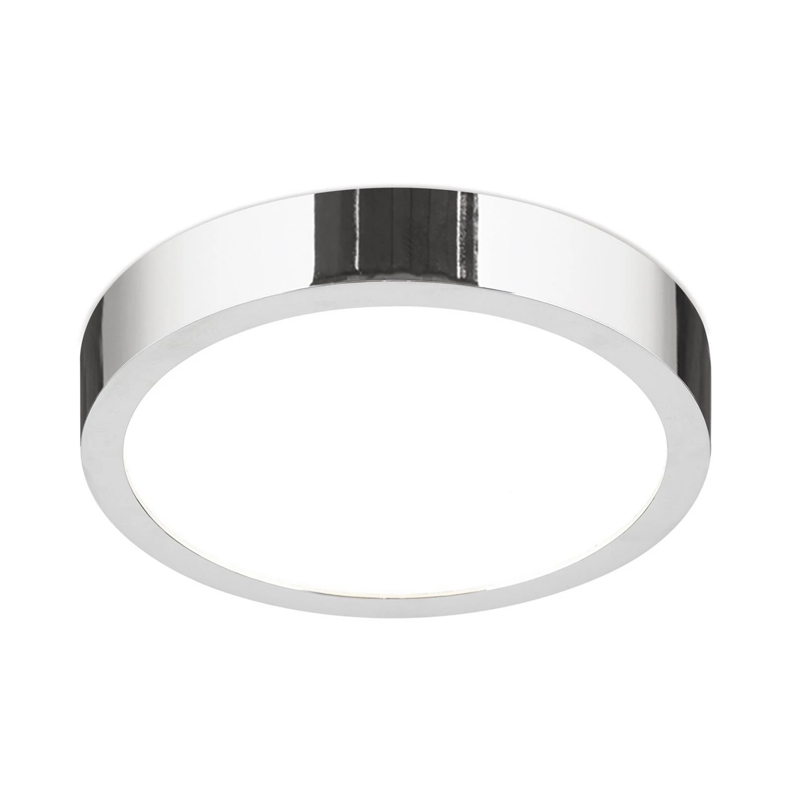 LED stropna svjetiljka Disc, kromirana, Ø 14 cm, CCT, metalna