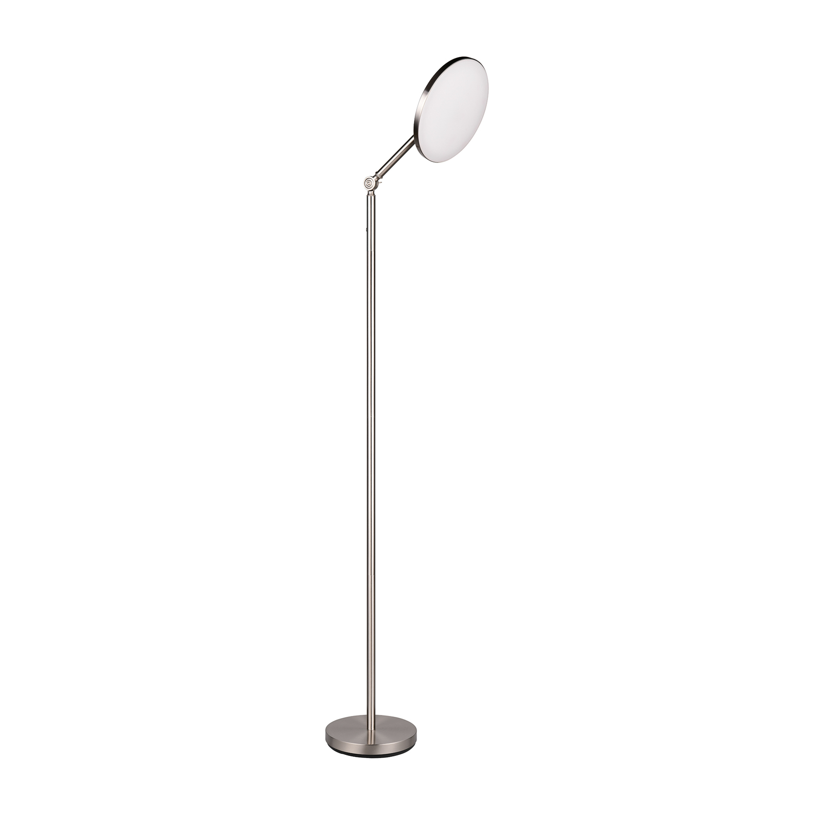 Lampe sur pied LED Mondello, nickel mat, intensité variable, orientable