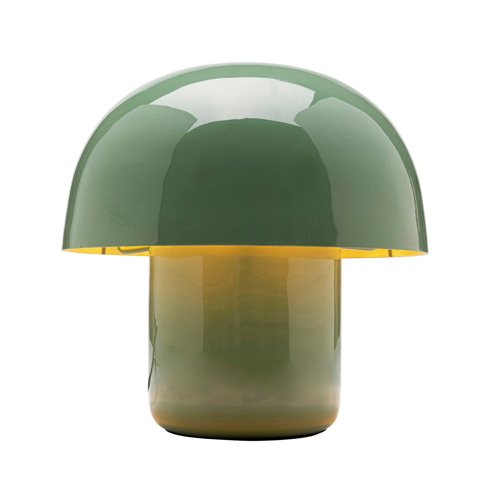 Kare galda lampa Mushroom, salvijas zaļā krāsā, metāls, 20 cm, E14