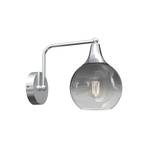 Monte wall light made of glass, 1-bulb, silver