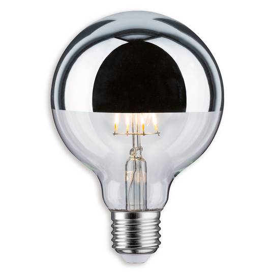 Paulmann LED-toppförspeglad lampa E27 G95 silver