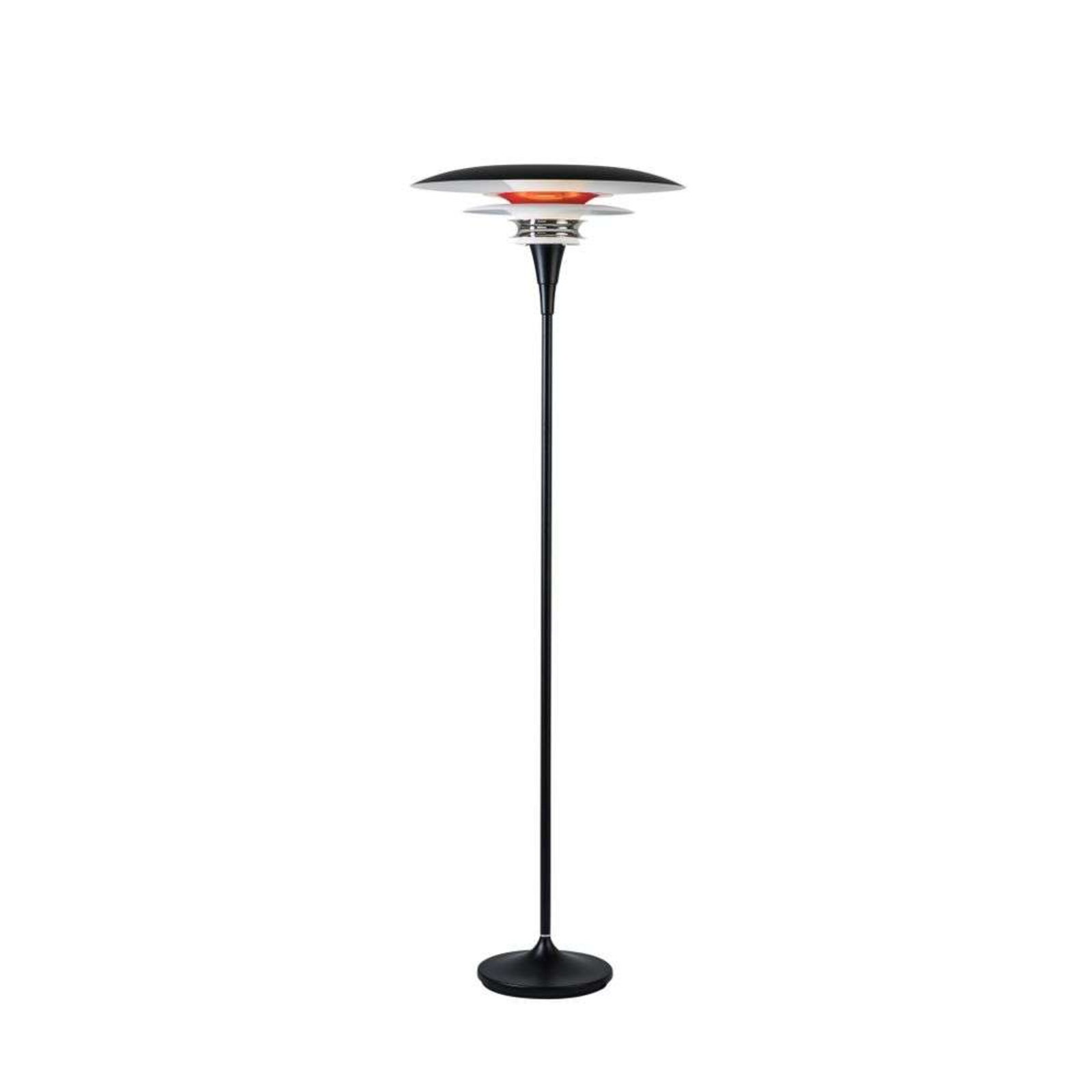 Diablo Golvlampa Ø50 Matt Black/Glossy Red - Belid