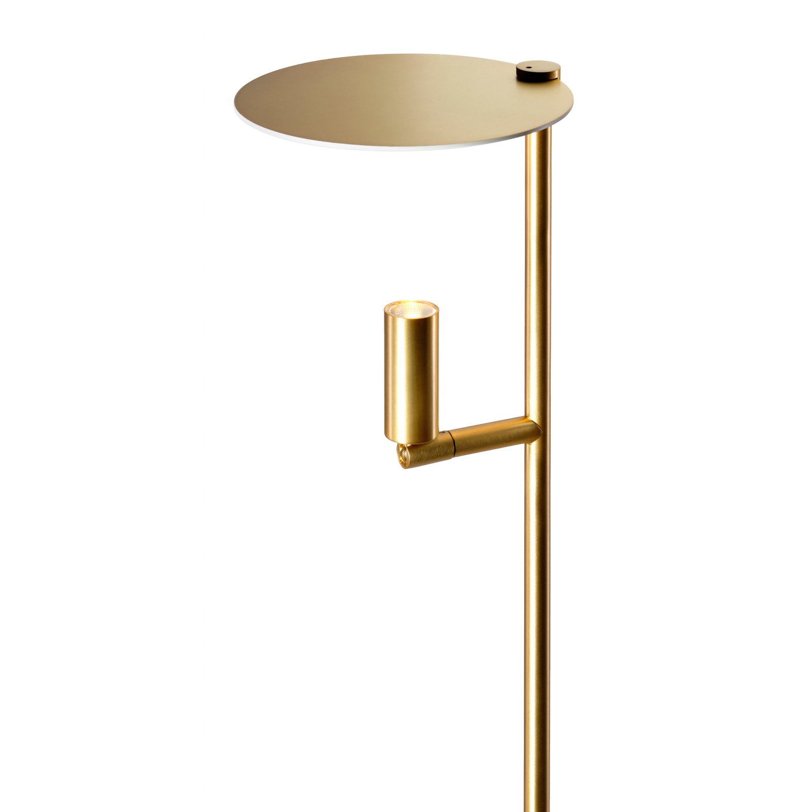 LED vloerlamp Kelly, spot justeerbaar, goud/goud