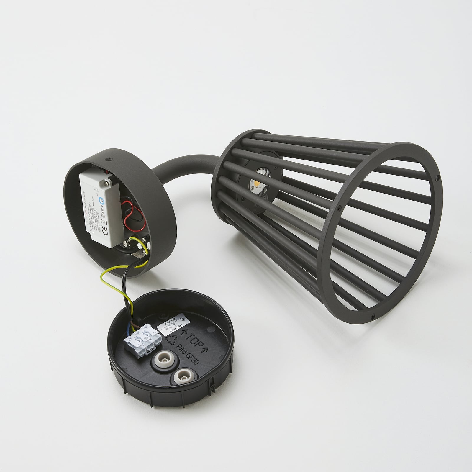 UDGÅET - Miray LED Vanjski Zidna lampa tamno Siva - Lucande