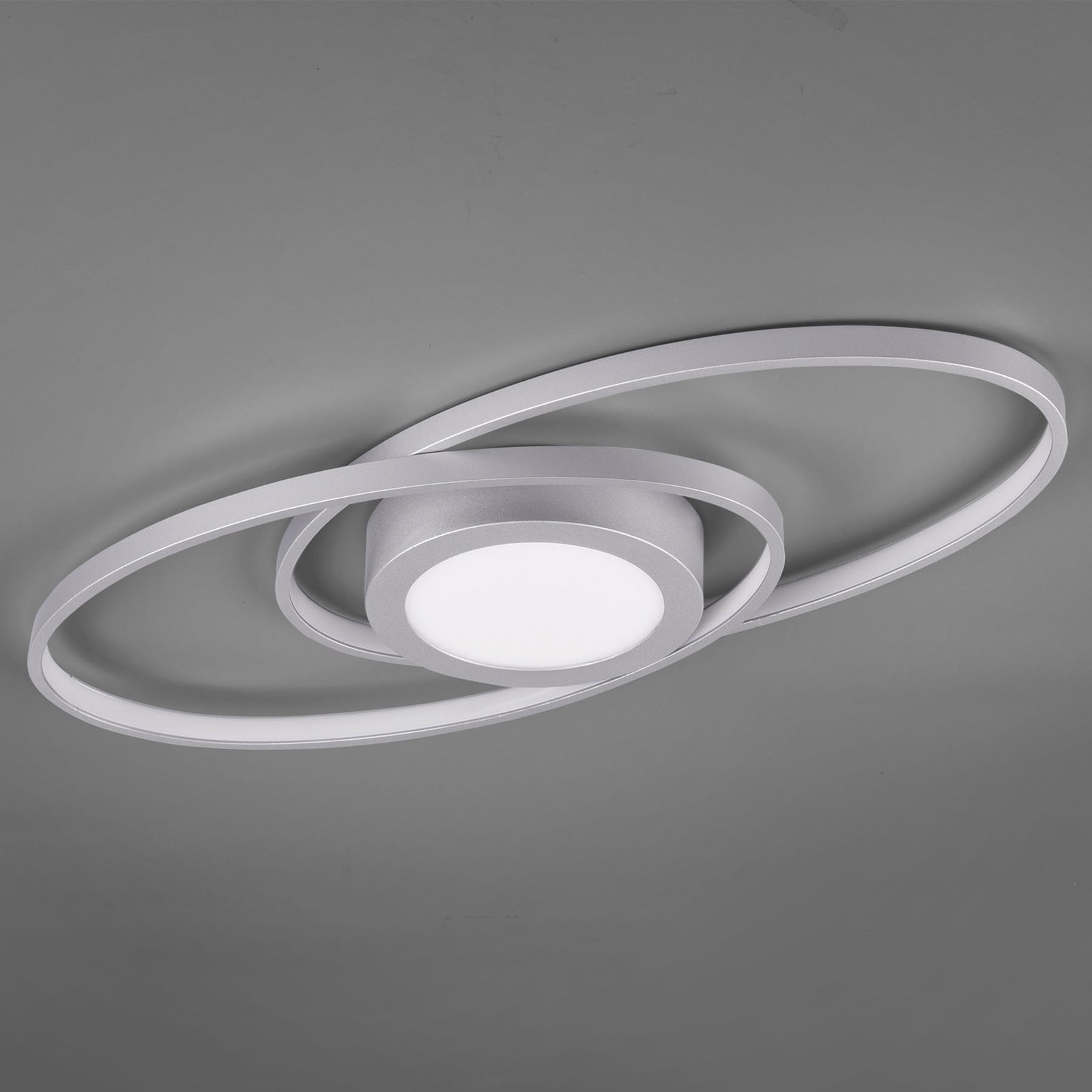 LED stropní svítidlo Galaxy, stmívač, titan