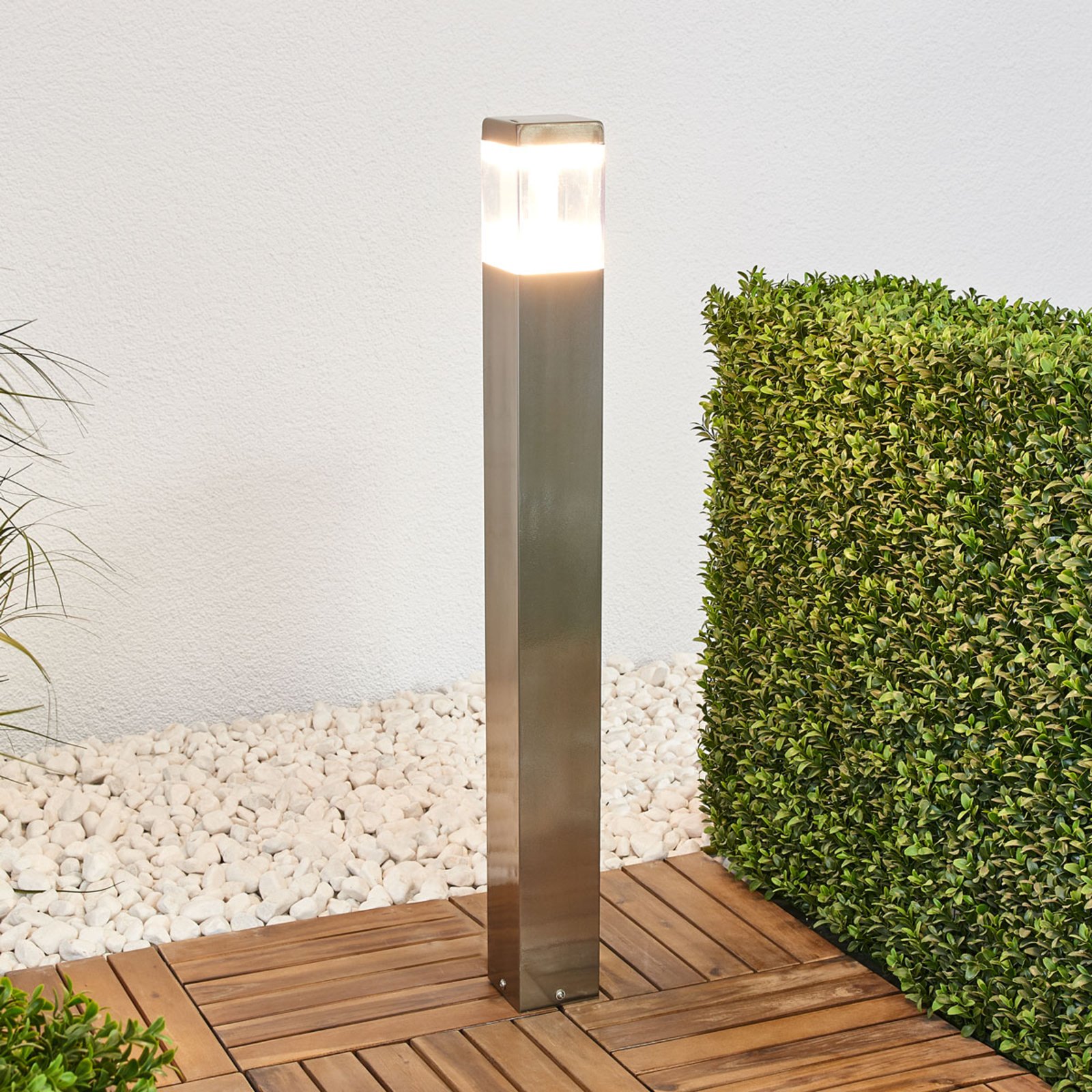 Borne lumineuse LED Baily en inox