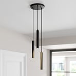 Arcchio LED pendant light Franka, 3-bulb, Ø 24 cm, black