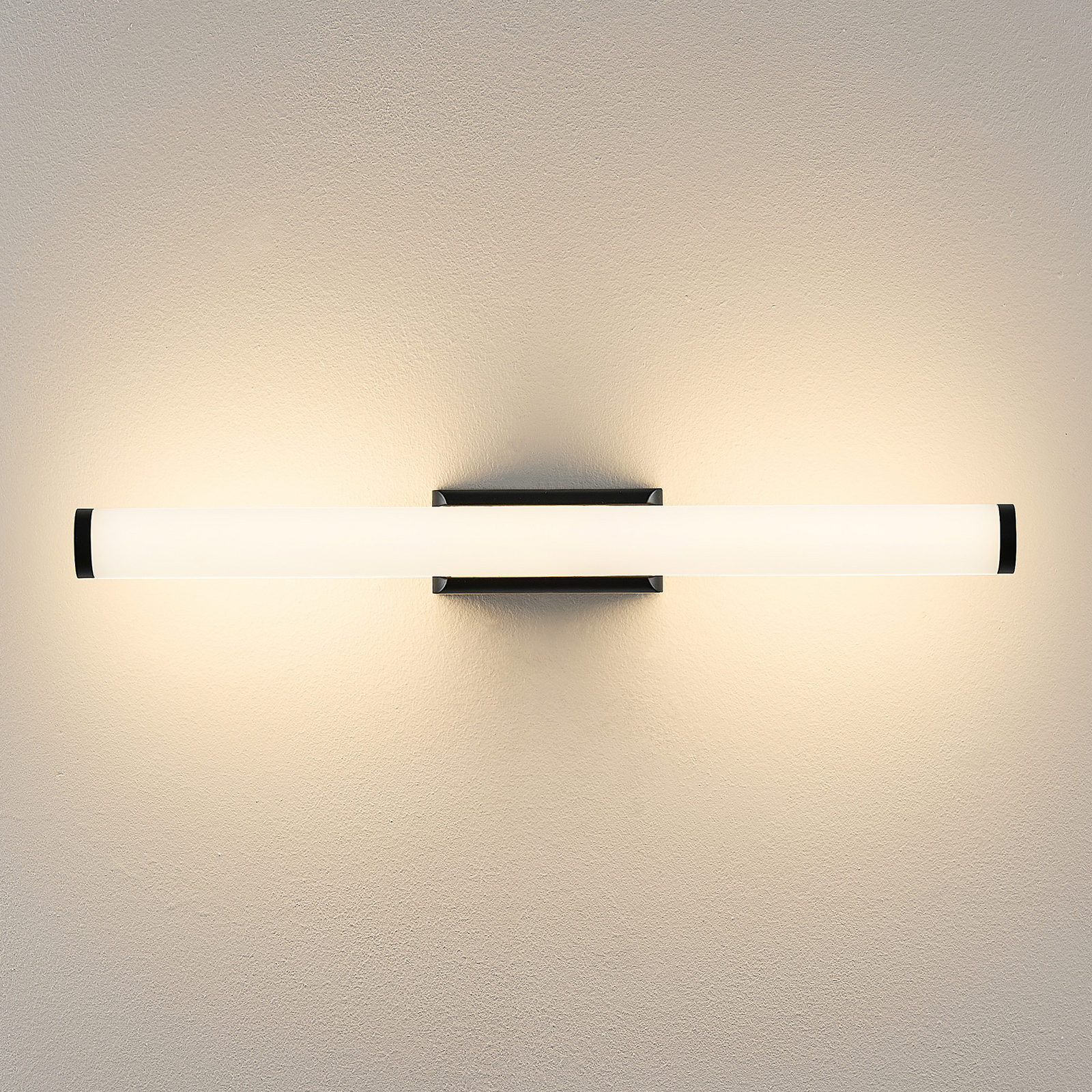 Kinkiet LED VINA S, czarny, szerokość 40 cm, IP44, CCT