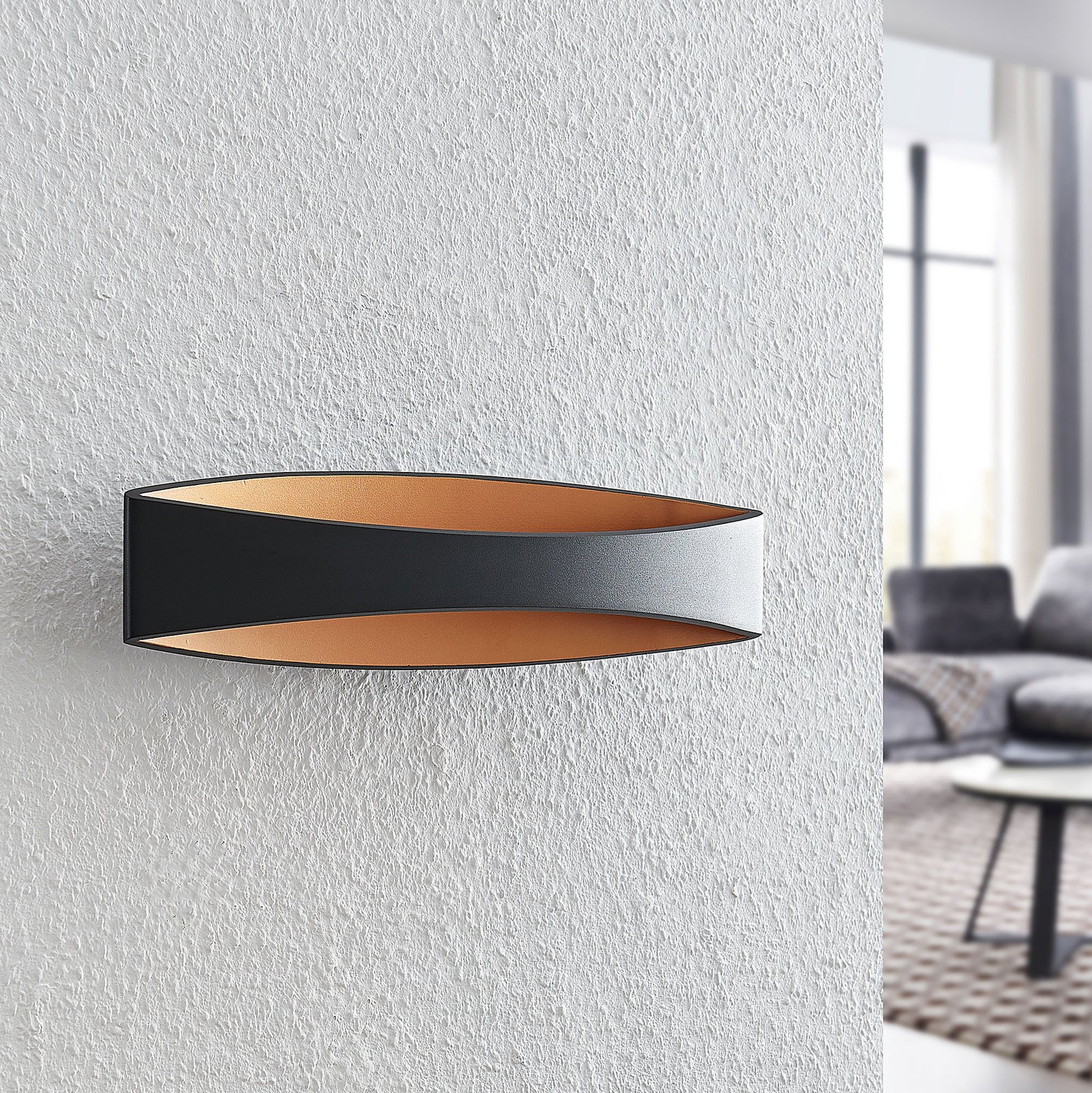 Jelle Candeeiro de Parede M Black/Gold - Arcchio