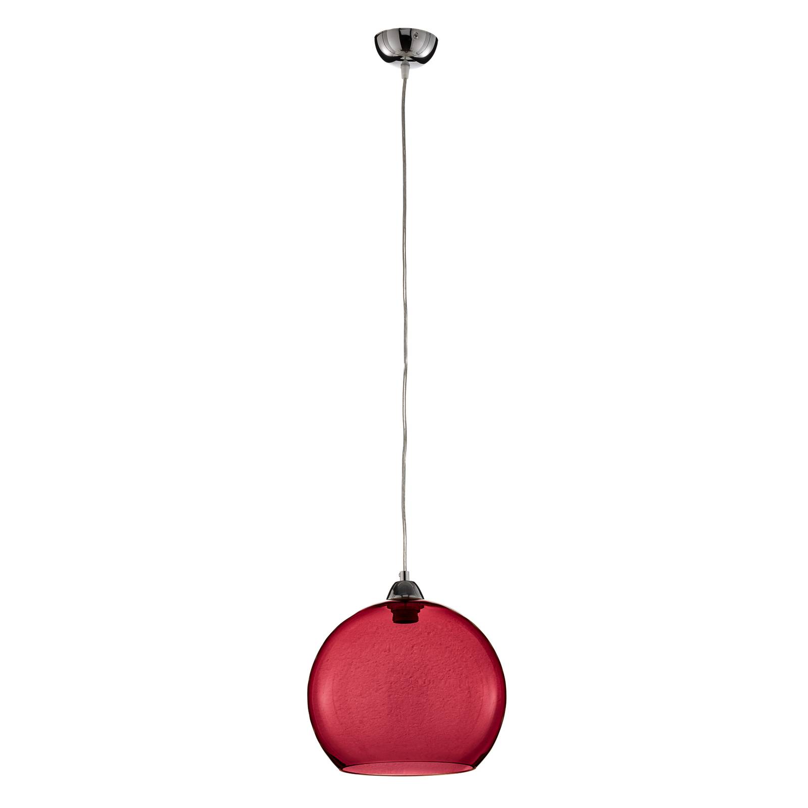 Suspension Colour abat-jour verre rouge