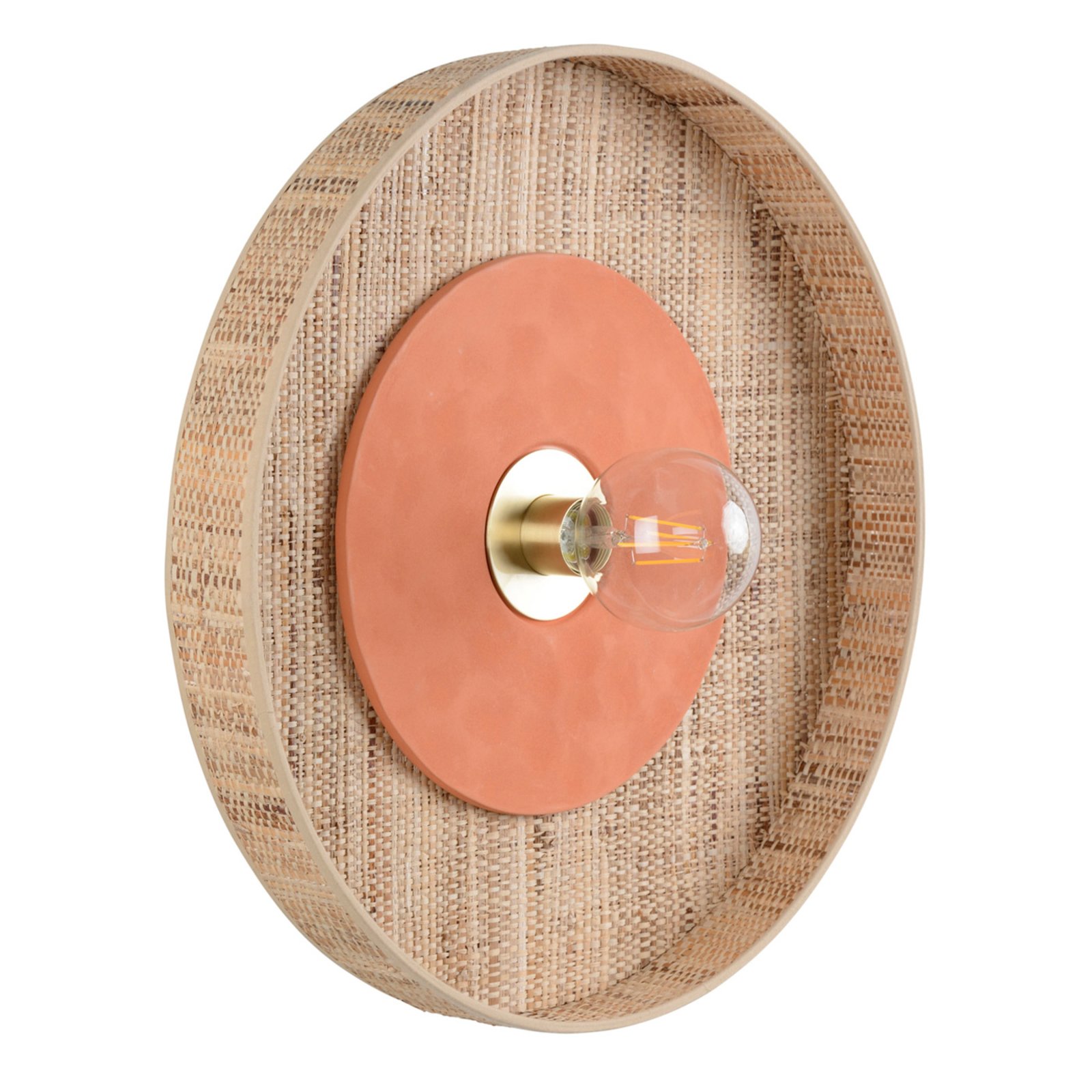 Portinatx Wandleuchte terracotta, Ø50cm - MARKET SET Portinatx Wandleuchte terracotta, Ø50cm - MARKET SET