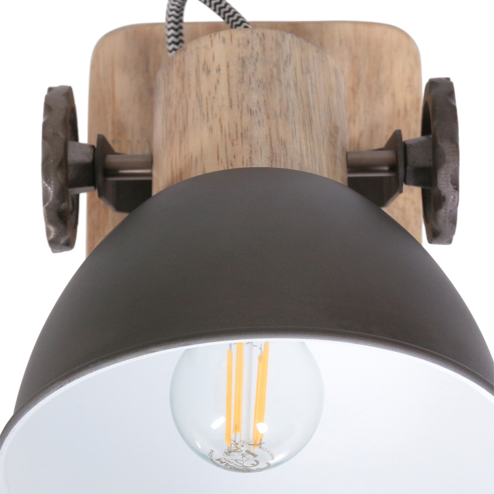 Plafondspot Gearwood, 1-lamp, antraciet