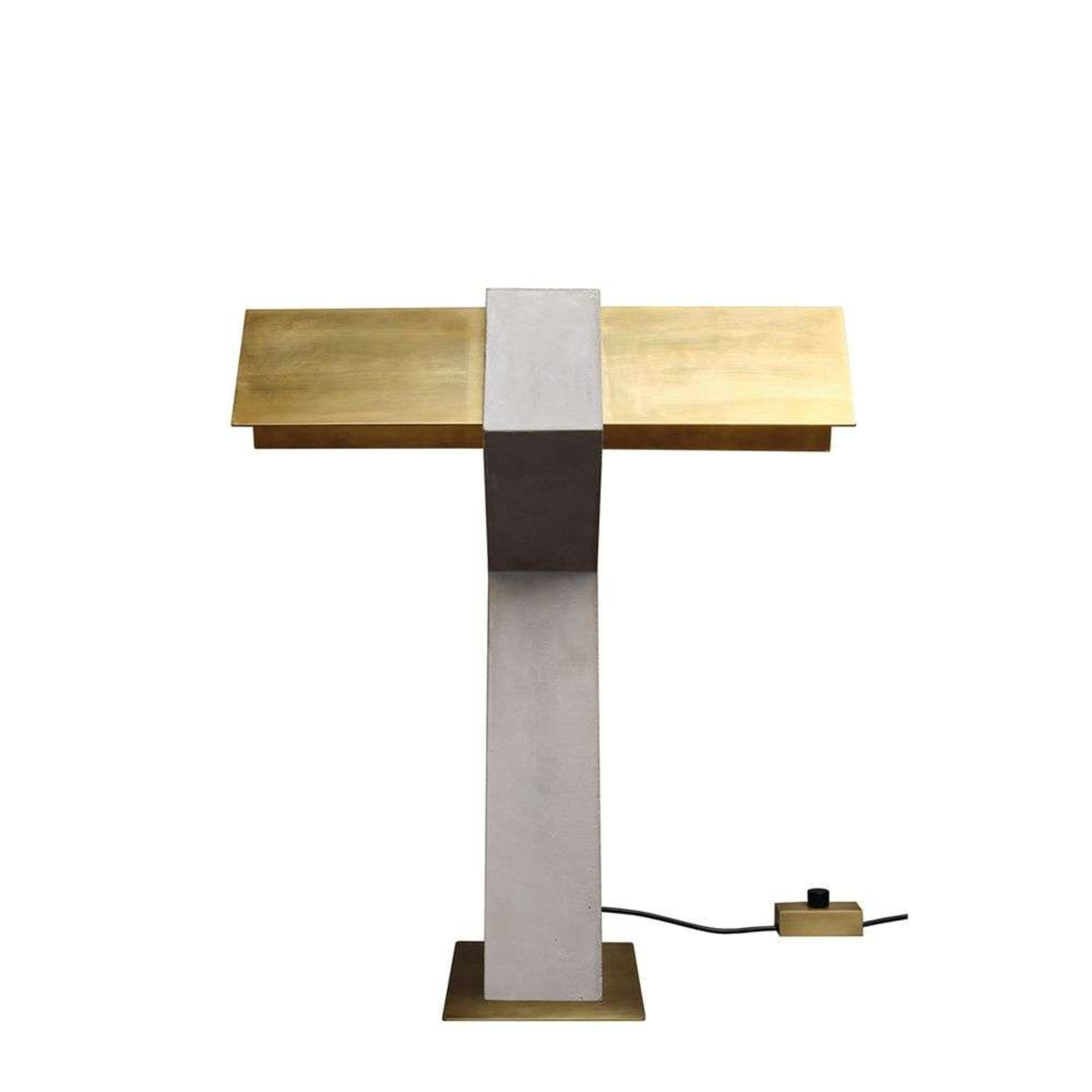 Tau Table Lamp Brass/Concrete - DCW